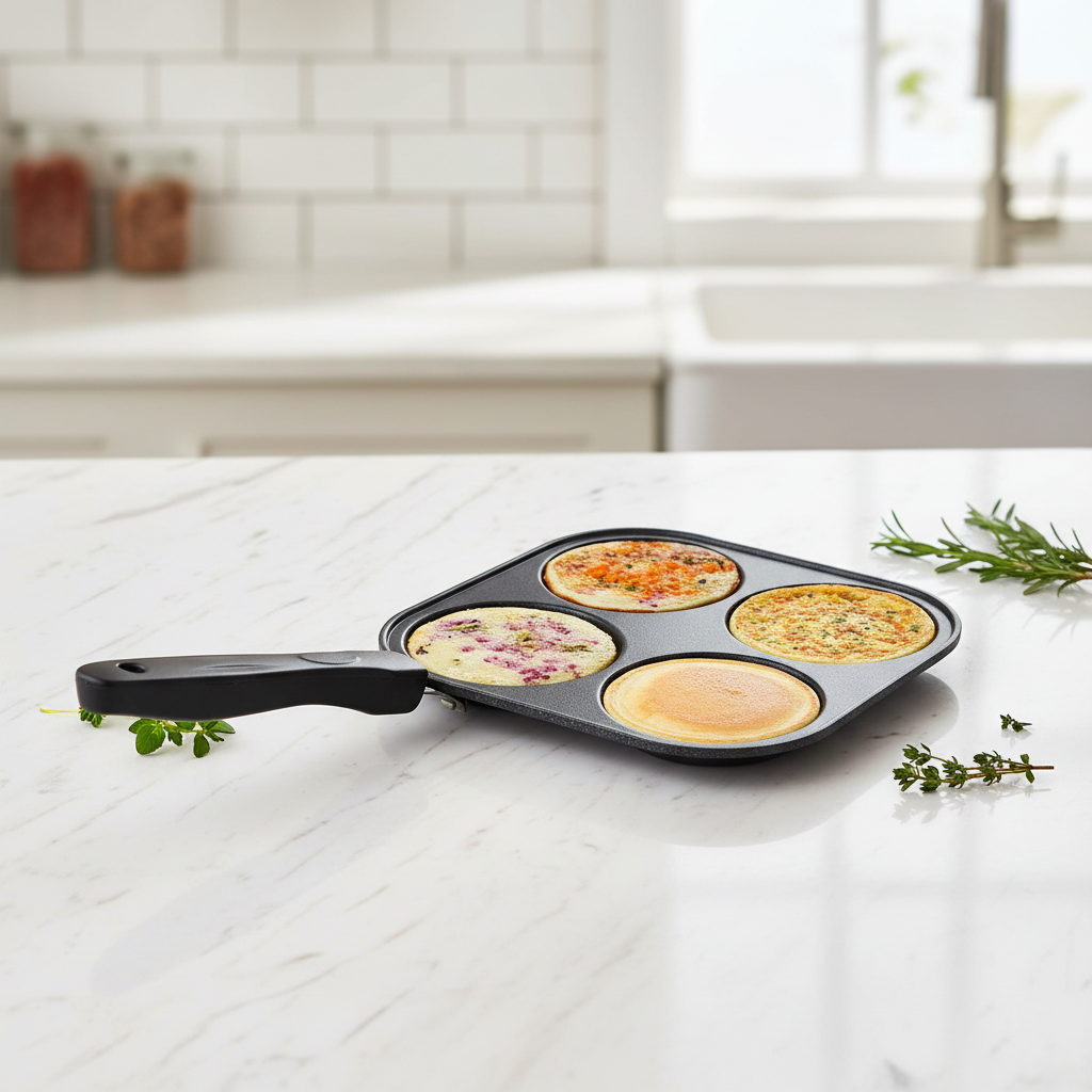 Non Stick Utthapam & Pancake Maker(4 Cavity)