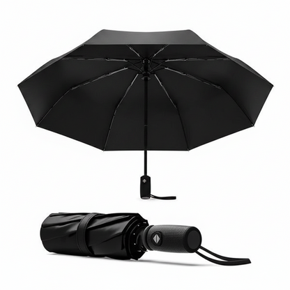 3 Fold with Auto Open and Close Umbrella, Automatic Folding Black Umbrella