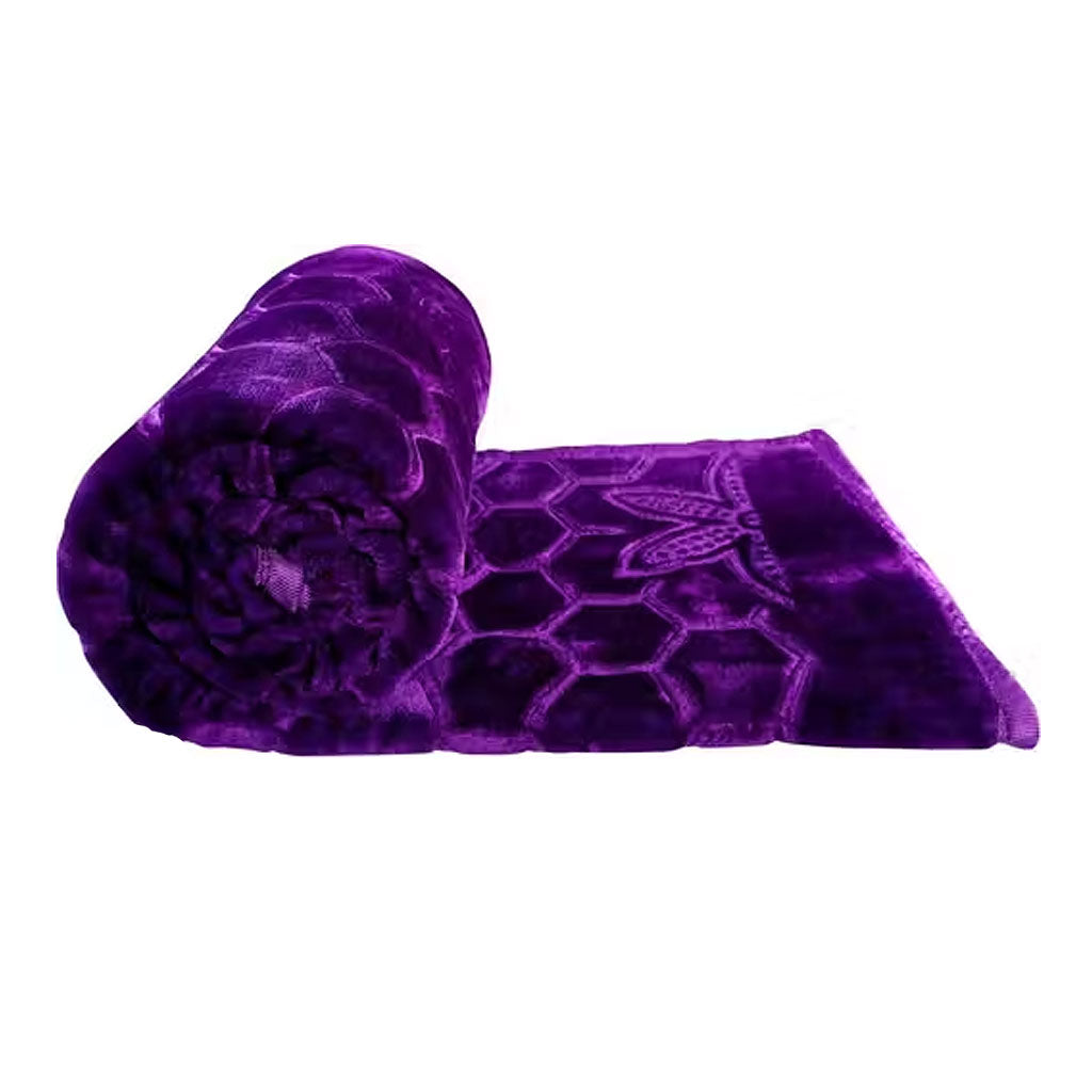 Floral double Mink Blanket for Heavy Winter