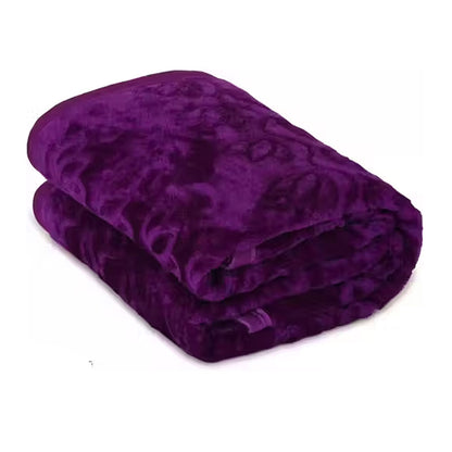Floral double Mink Blanket for Heavy Winter