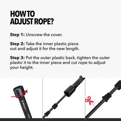 Skipping Rope for Men and Women Jumping Rope With Adjustable Height, Rassi Jumping for Exercise, Gym, Sports Fitness