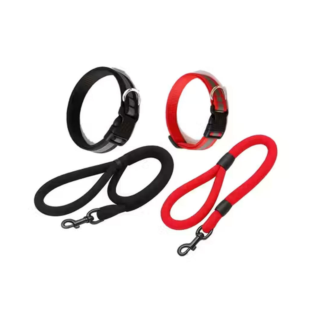 Reflective Collar and Ropeleash Set – Pack of 2