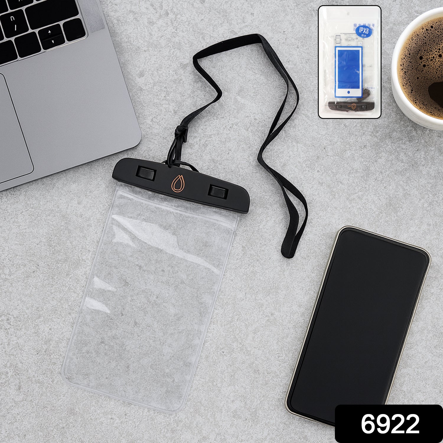 6922 Mobile Cover Pouch Transparent Waterproof Sealed Plastic Smartphone Protective Pouch Coverbag For All Mobile Phones