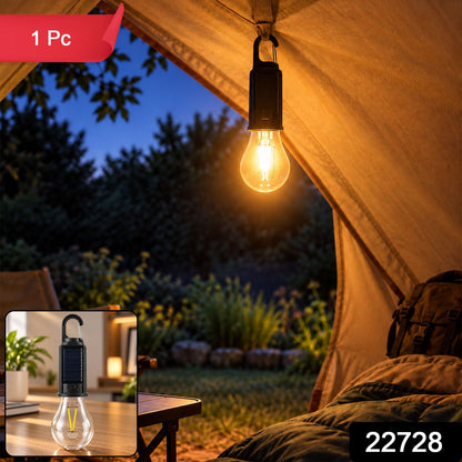 Solar Hanging Camping Lantern With Usb-c Charging And Warm Led Glow (1 Pc)