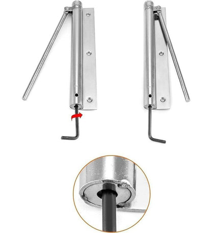 Generic Automatic Door Closer Hinge Lock (Silver)