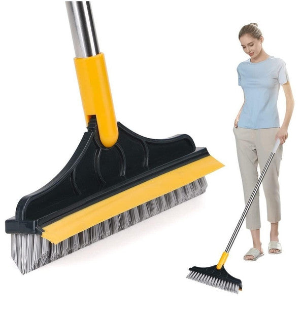 Generic  2 in 1 Scrape Floor Scrubbing Brush (Multicolor)