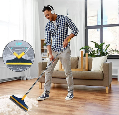 Generic  2 in 1 Scrape Floor Scrubbing Brush (Multicolor)