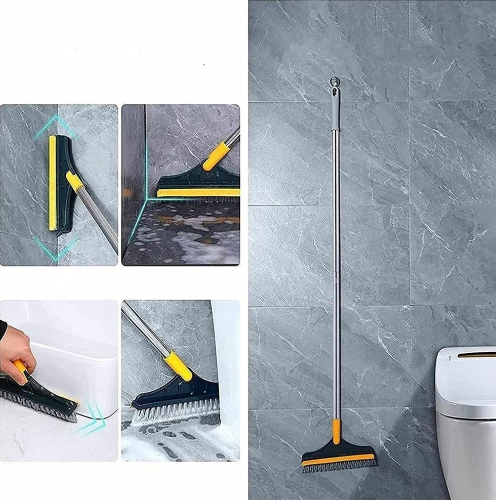 Generic  2 in 1 Scrape Floor Scrubbing Brush (Multicolor)