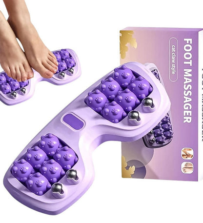 Generic Portable Double Foot Massage Roller (Purple)