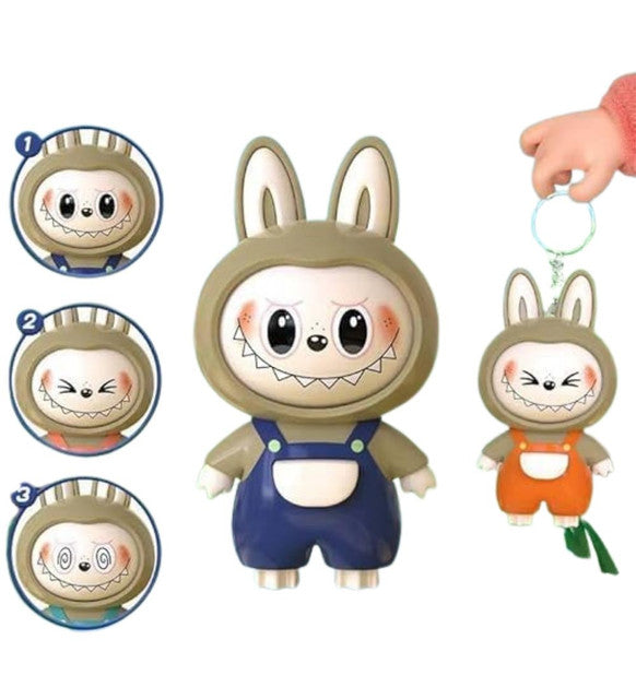 Generic Labubu Face Changing Keychain (Multicolor)