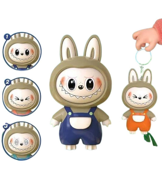 Generic Labubu Face Changing Keychain (Multicolor)