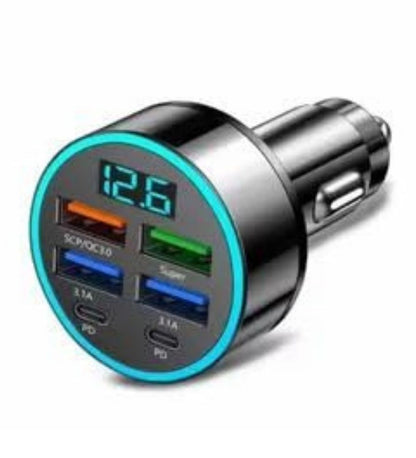 Generic  6 In 1 Car Charger (Black)