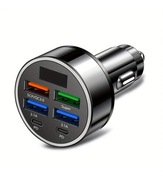 Generic  6 In 1 Car Charger (Black)