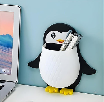 Generic Wall Mounted Penguin Design Toothpaste Holder (Multicolor)