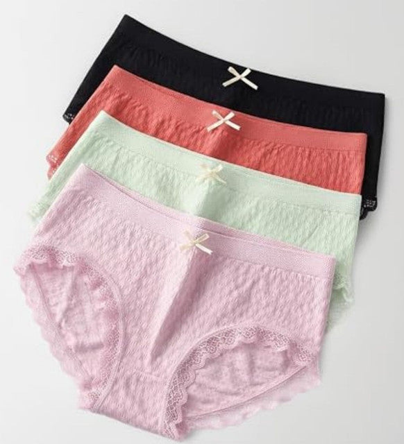 Generic  women's Cotton High Waist Full Coverage Briefs Free Size (Multicolor)