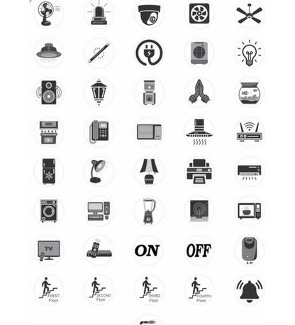 Generic Pack of 2 Switch Board Sticker (Black)