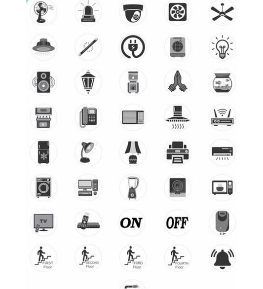 Generic Pack of 2 Switch Board Sticker (Black)