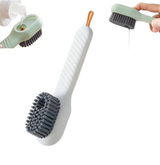 Generic Pack of 2 Soap Dispensing Cleaning Brush (Multicolor)