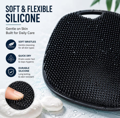 Generic Silicone Body Scrubber Bath Brush (Black)
