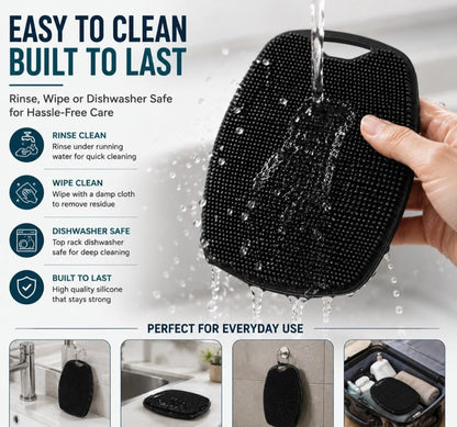 Generic Silicone Body Scrubber Bath Brush (Black)
