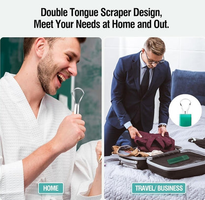 Generic Pack of 2 Stainless Steel Tongue Scraper (Silver)