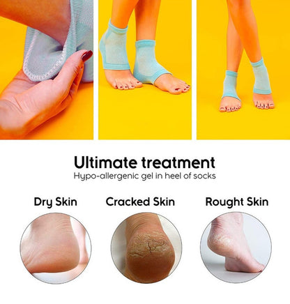 Generic Half Gel Cotton Heel Socks (Blue)