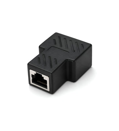 Generic RJ45 Splitter Female Ethernet LAN Network Adapter, 8P8C Internet Cable Coupler for Cat5/Cat5e/Cat6/Cat7 Compatible with Laptop, Computer, Router & Modem (Black)