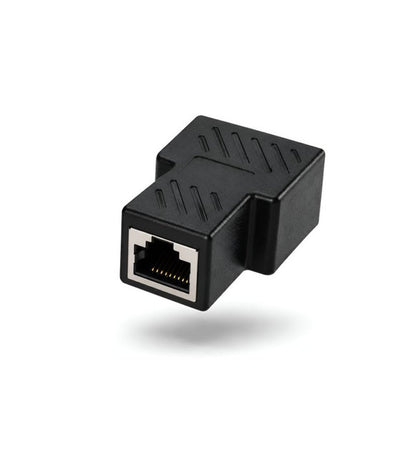 Generic RJ45 Splitter Female Ethernet LAN Network Adapter, 8P8C Internet Cable Coupler for Cat5/Cat5e/Cat6/Cat7 Compatible with Laptop, Computer, Router & Modem (Black)