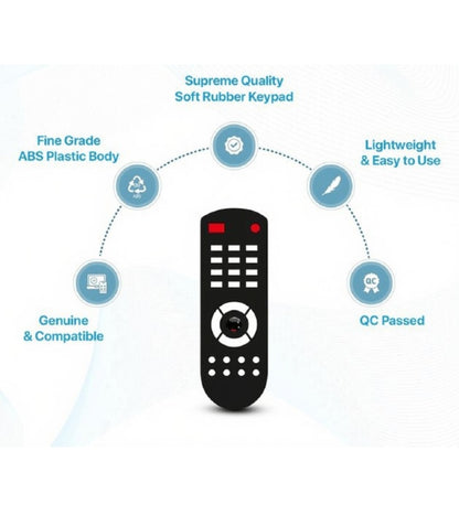 Generic TV Remote Control Model 1455 Compatible with Acer Smart TV LCD/LED with Voice, Netflix & YouTube Buttons (Black)