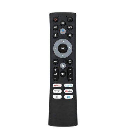 Generic TV Remote Control Model 1452 Compatible with Croma Smart LCD/LED TV, No Voice, Netflix & Prime Video Function (Black)