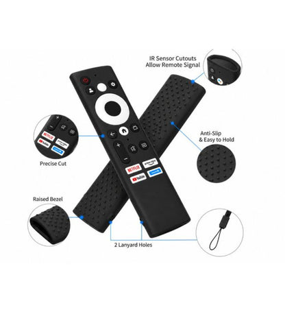 Generic Silicone Protective Cover for Skyworth Smart TV Remote � Soft Silicone Case Only (Black)