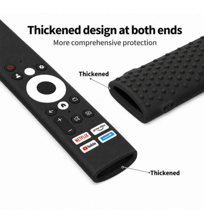 Generic Silicone Protective Cover for Lloyd Smart TV Remote � Soft Silicone Case Only (Black)