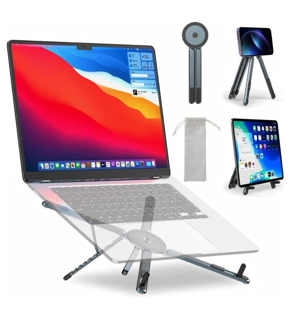 Generic Aluminium Laptop Stand (Grey-Black)