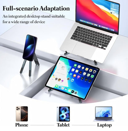 Generic Aluminium Laptop Stand (Grey-Black)