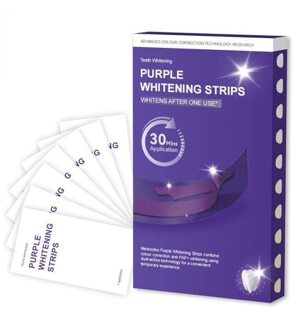 Generic Fluoride Free Teeth Whitening Strips 7 Pieces Set (Purple)