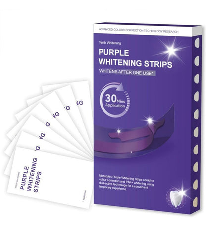 Generic Fluoride Free Teeth Whitening Strips 7 Pieces Set (Purple)