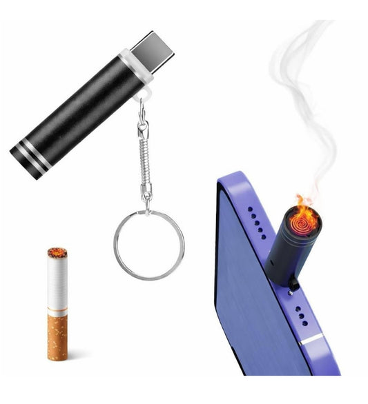 Generic Metal Type C USB Cigarette Lighter (Multicolor)