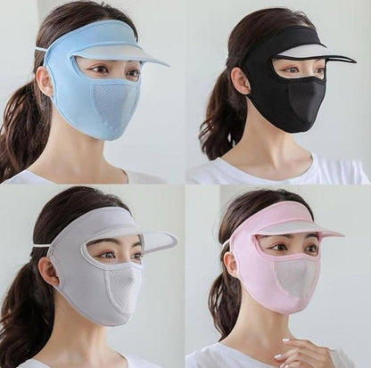 Generic Elastic Women Cap With Mask (Multicolor)