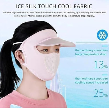 Generic Elastic Women Cap With Mask (Multicolor)