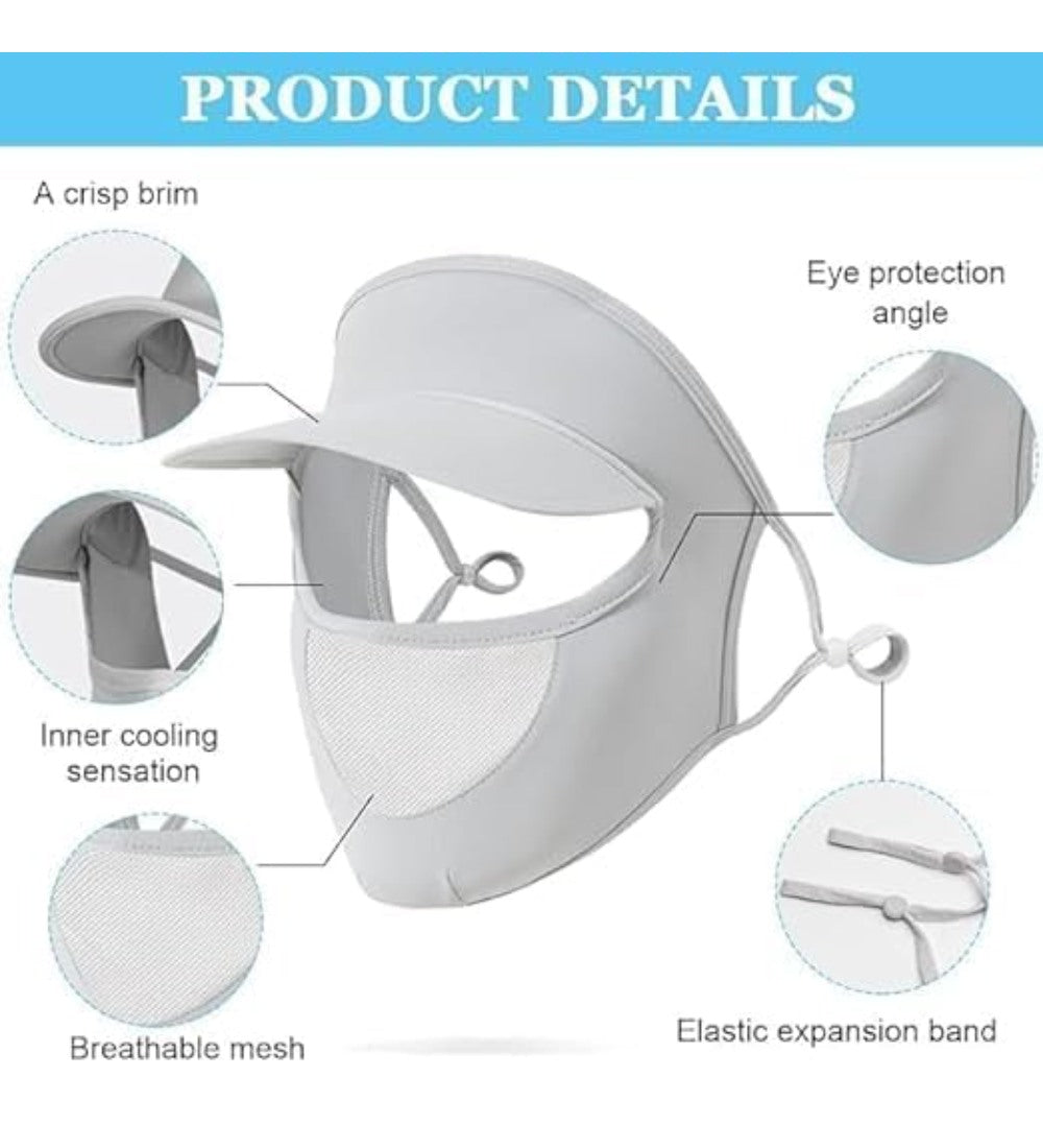 Generic Elastic Women Cap With Mask (Multicolor)