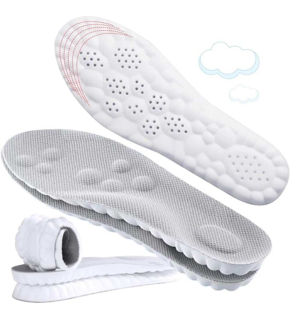 Generic Memory Foam Memory Foam Shoe Insoles (Grey)