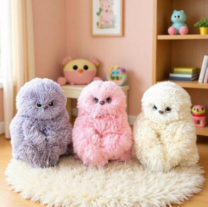 Generic Faux Fur-Plush Head Shaking Owl Toy (Multicolor)
