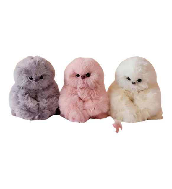 Generic Faux Fur-Plush Head Shaking Owl Toy (Multicolor)