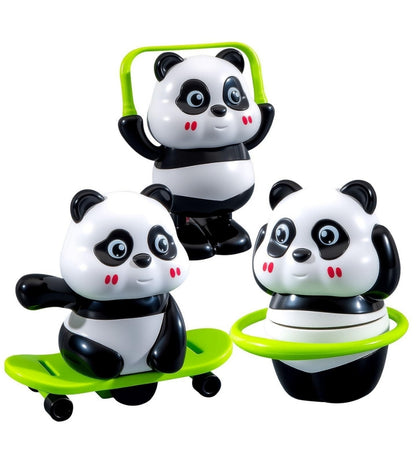 Generic Plastic Cute Panda Action Toy Set (Multicolor)