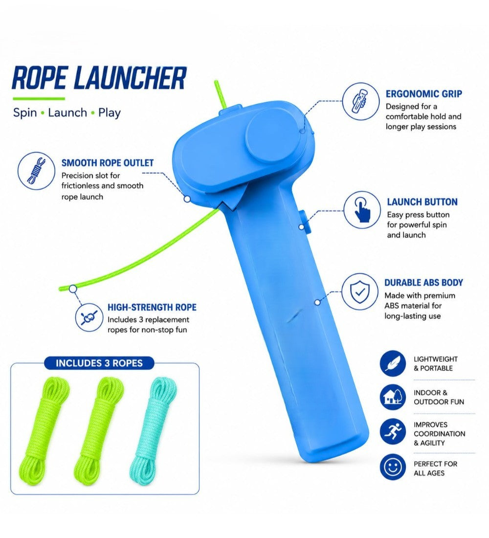 Generic Plastic Rope Launcher Toy (Multicolor)