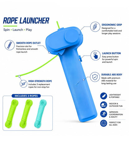 Generic Plastic Rope Launcher Toy (Multicolor)