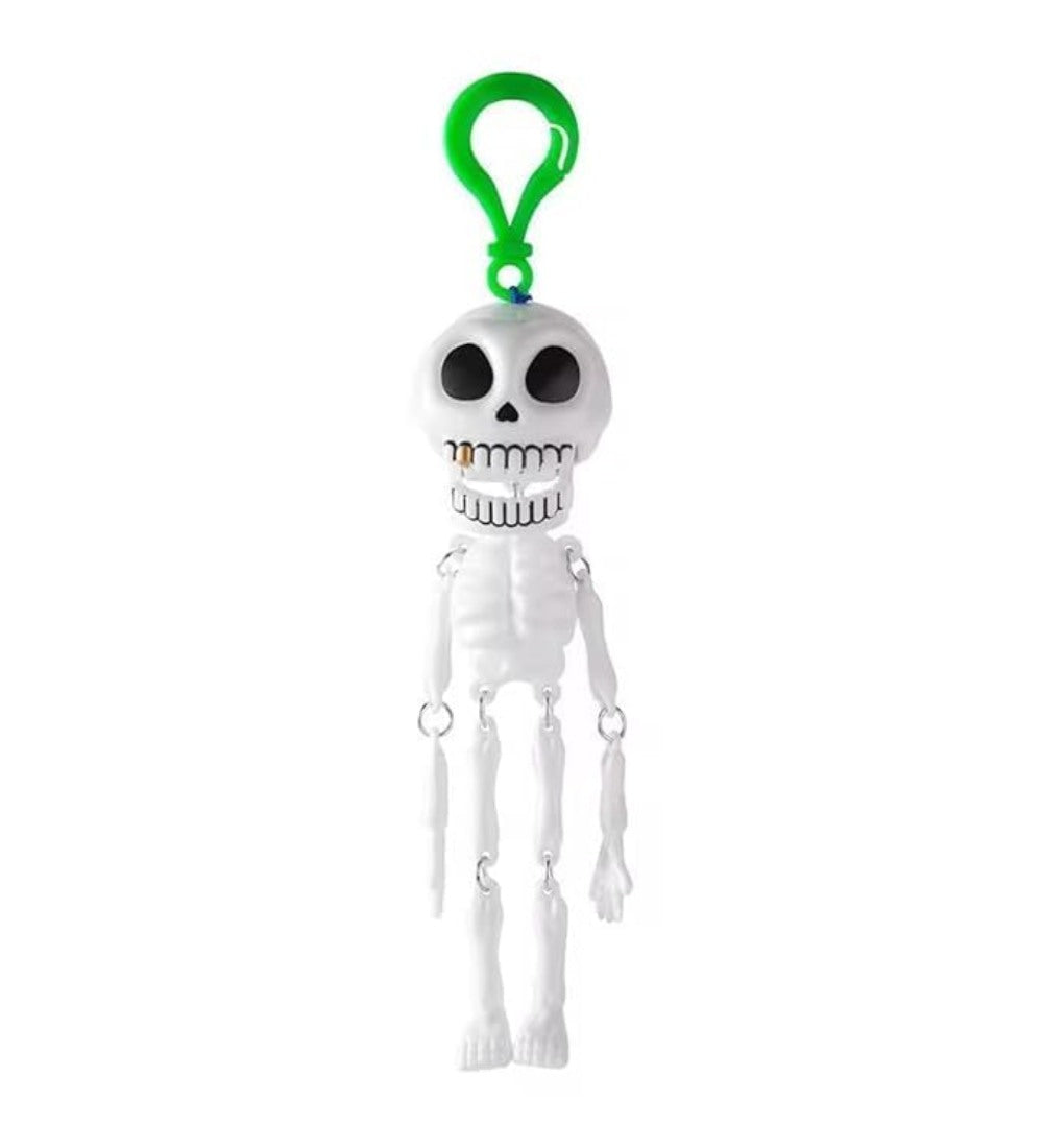 Generic Plastic Skeleton Keychain (White-Green)
