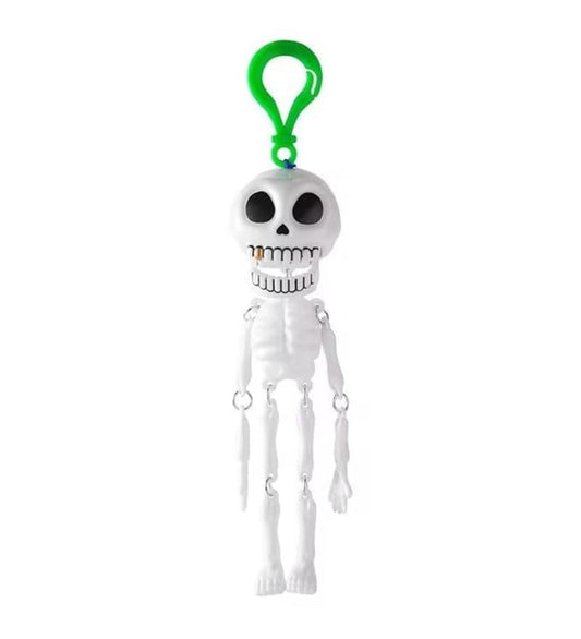 Generic Plastic Skeleton Keychain (White-Green)
