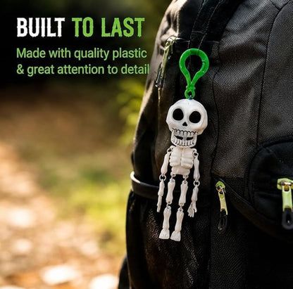 Generic Plastic Skeleton Keychain (White-Green)