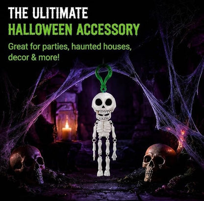 Generic Plastic Skeleton Keychain (White-Green)